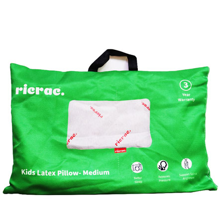 Ricrac Kids Latex Pillow Medium Pattern Red