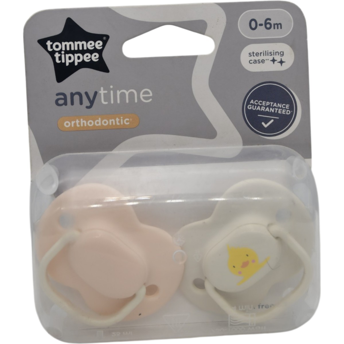 Tommee Tippee Any Time Orthodontic Soother (0-6 Month) 2 Pieces
