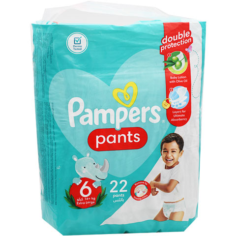 Pampers Pants (6) (16+kg) Extra Large 22 Pieces