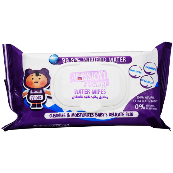 Passion Baby Moisturizing Water Wipes 72 Pieces
