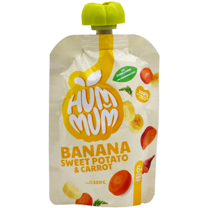 Hum Mum Banana and Potato and Carrot Puree (6+ Months) 100gm