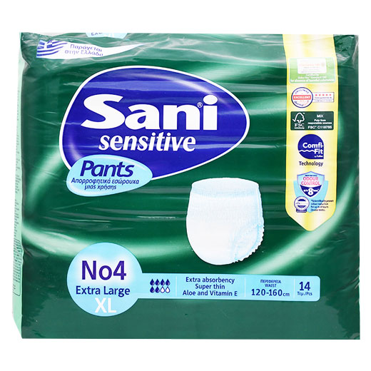 Sani Sensitive Pants (4) X-Large (120-160 Cm) 14 Pieces