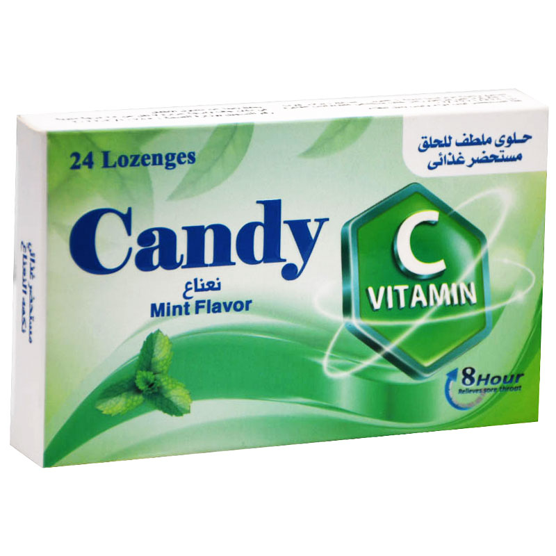 Candy Vitamin C Mint Flavor 24 Lozenges