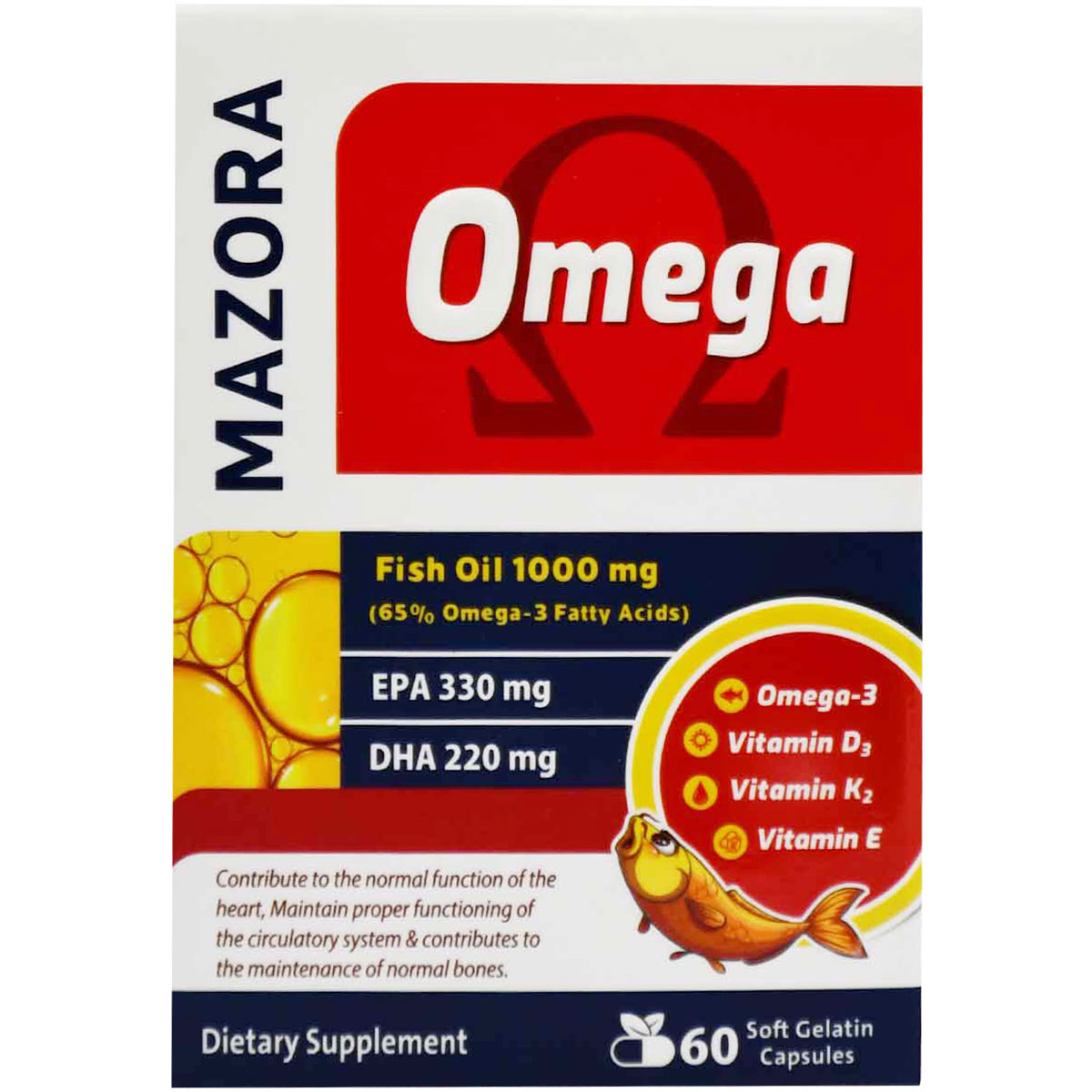 Mazora Omega 60 Soft Gelatin Capsules