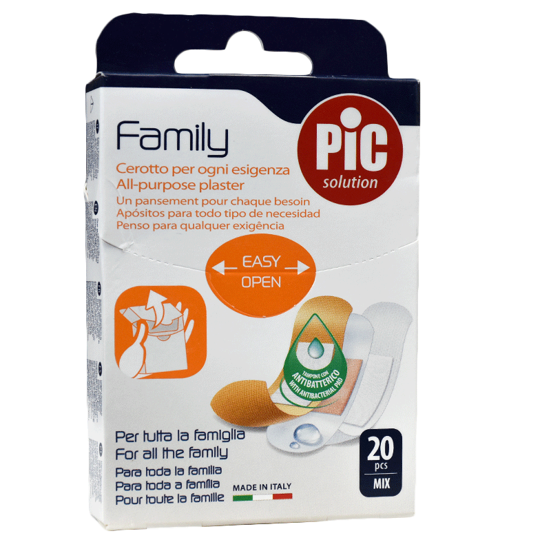 Plaster Pic Family Mix Anti Bacterial 20pcs