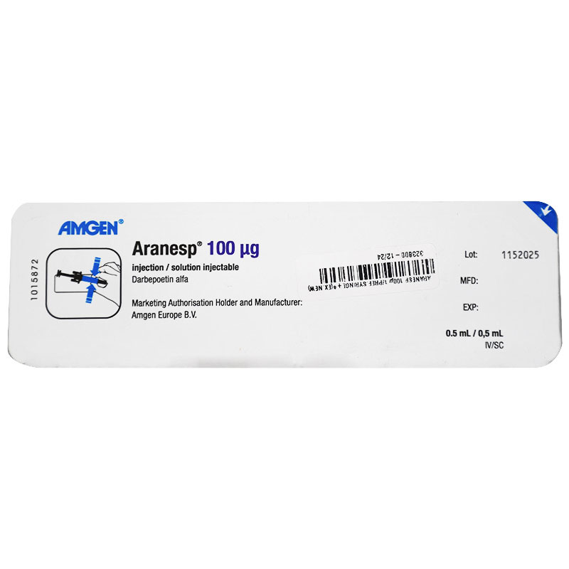 Aranesp 100mcg 1 Prefilled Syringe (Refrigerated)