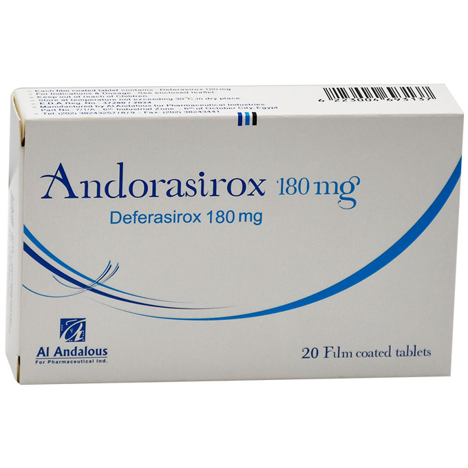Andorasirox 180mg 20 Film Coated Tablets image number 0
