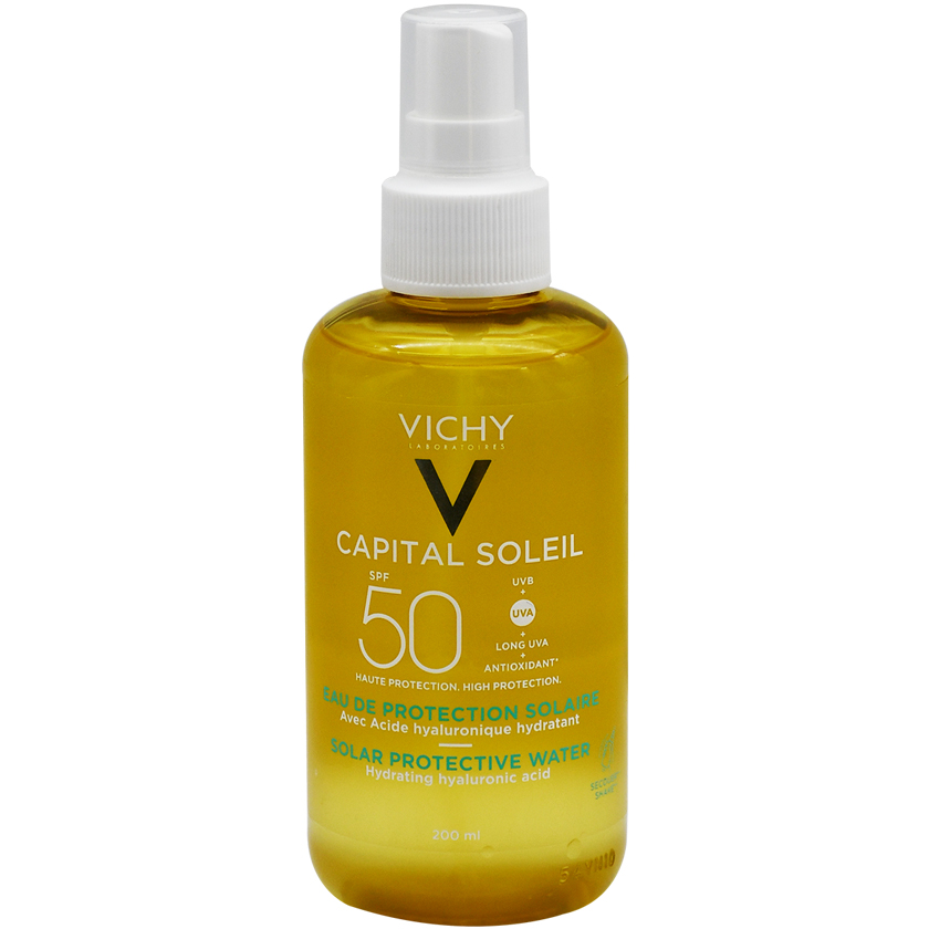 Vichy Capital Soleil Protective Water SPF (50) Hydrating Hyaluronic Acid 200ml