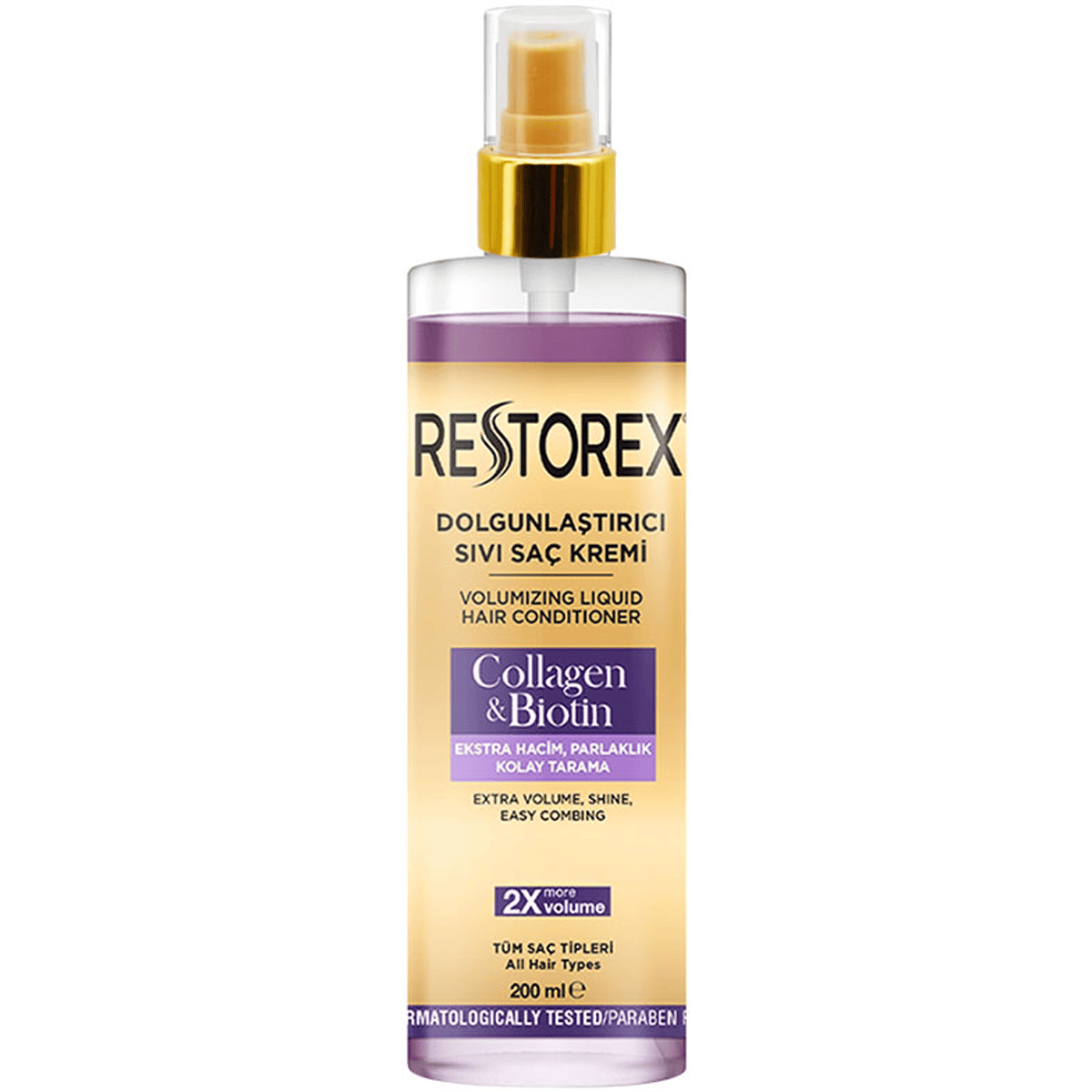 Restorex Collagen and Biotin Volumizing Liquid Conditioner 200ml 25% (Offer Pack)