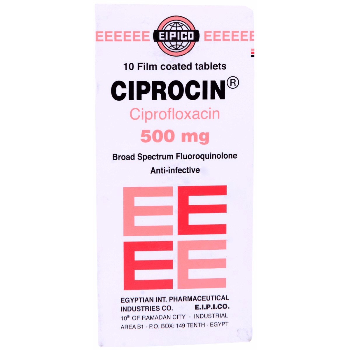 Ciprocin 500mg 10 Tablets