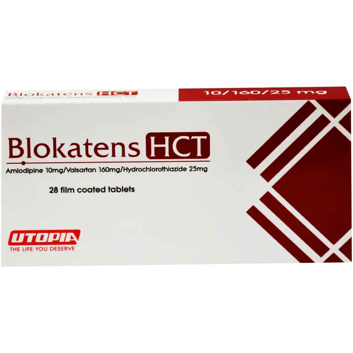 Blokatens Hct 10/160/25 mg 28 Film Coated Tablets