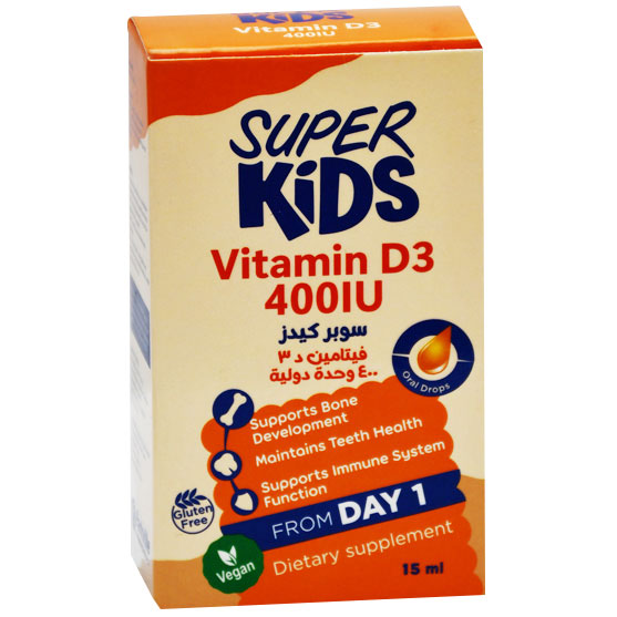 Super Kids Vitamin D3 400IU 15ml Oral Drops