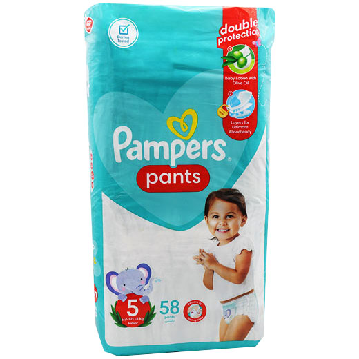 Pampers Pants (5) (12-18Kg) Junior 58 Pieces