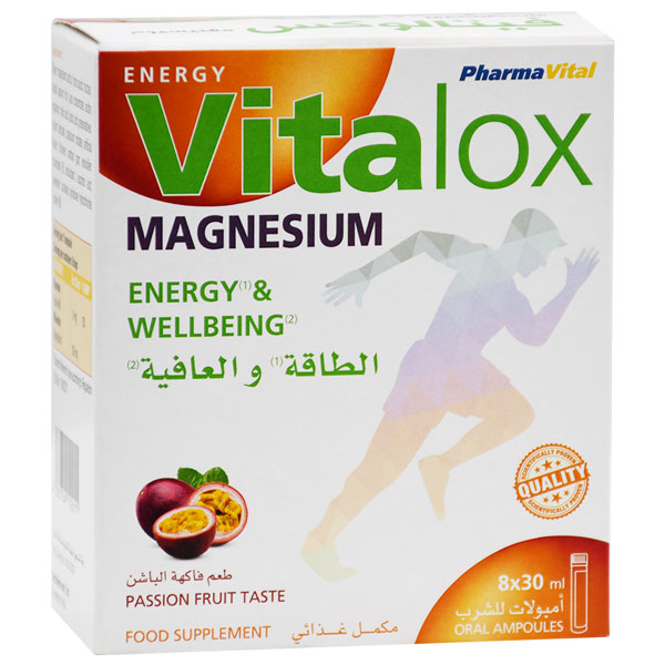 Vitalox Magnesium 8X30ml Passion Fruit 8 Oral Ampoule