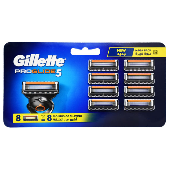 Gillette Proglide (5) Blades 8 Pieces