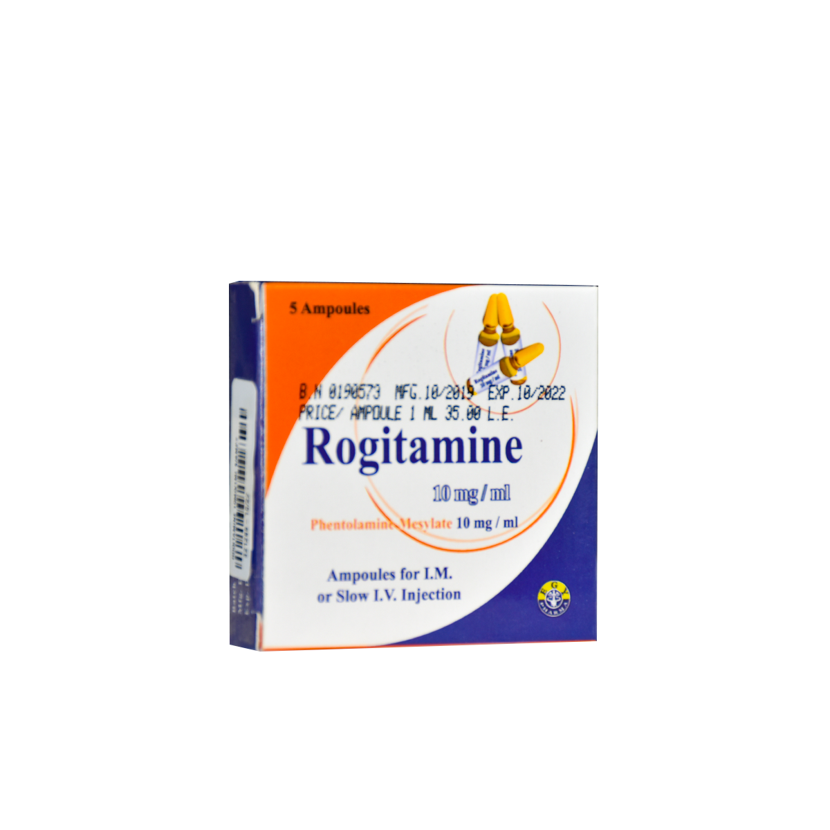 Rogitamine 10mg/1ml 5 Ampoules (Refrigerated)