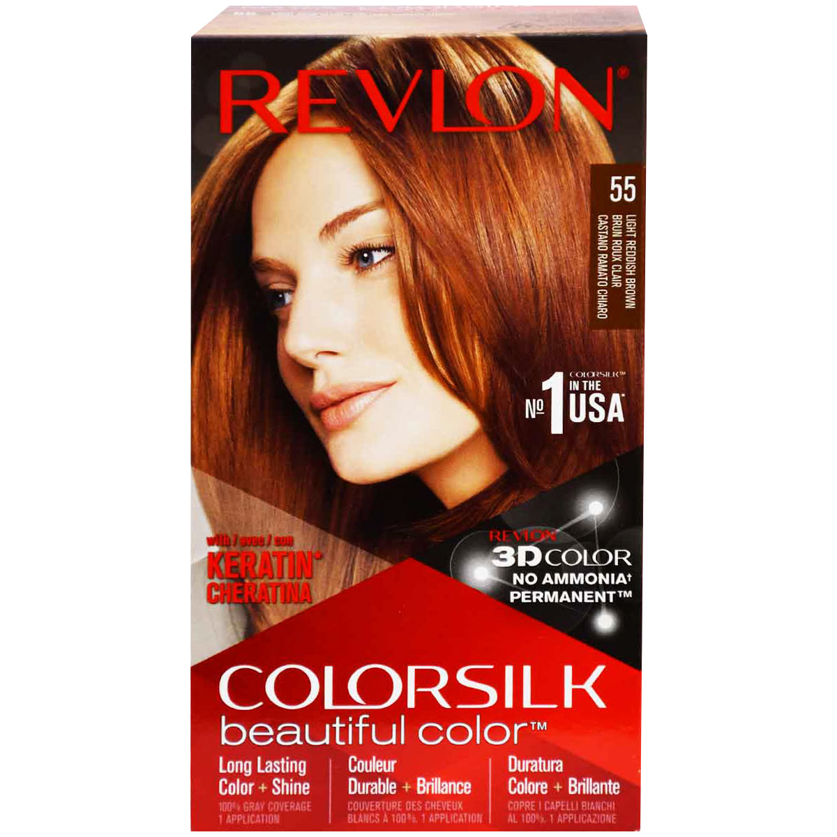 Revlon Colorsilk Light Reddish Brown/55