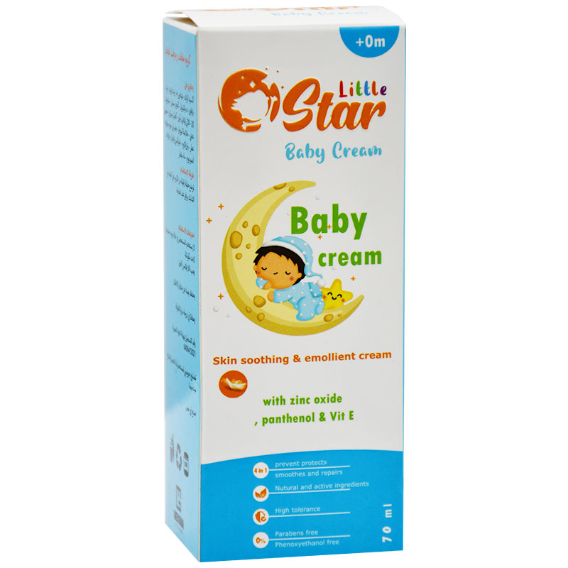 Little Star Baby Cream With Zinc Oxide, Panthenol & Vitamin E 70ml
