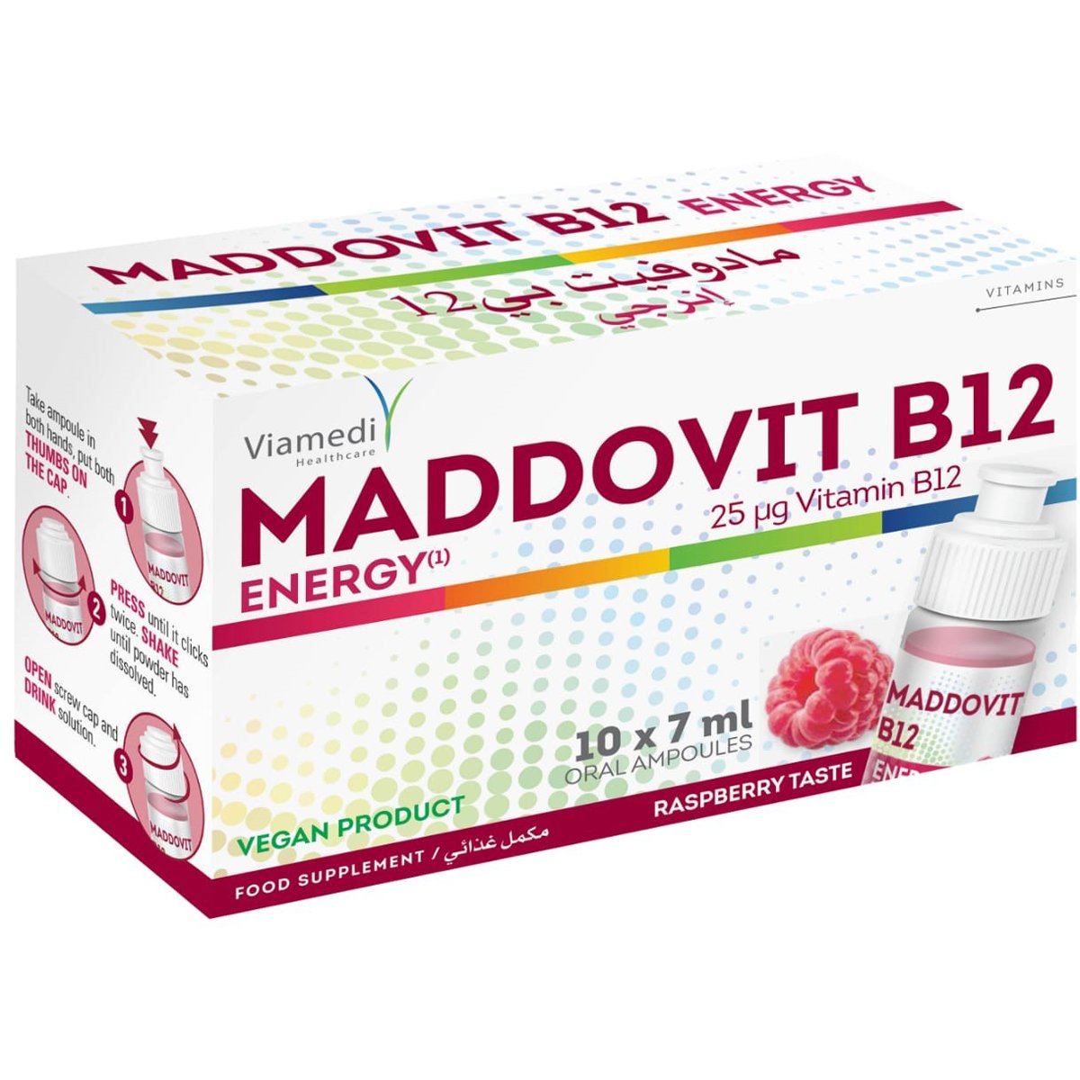 Maddovit B12 25&micro; 10X7ml Oral Ampoules