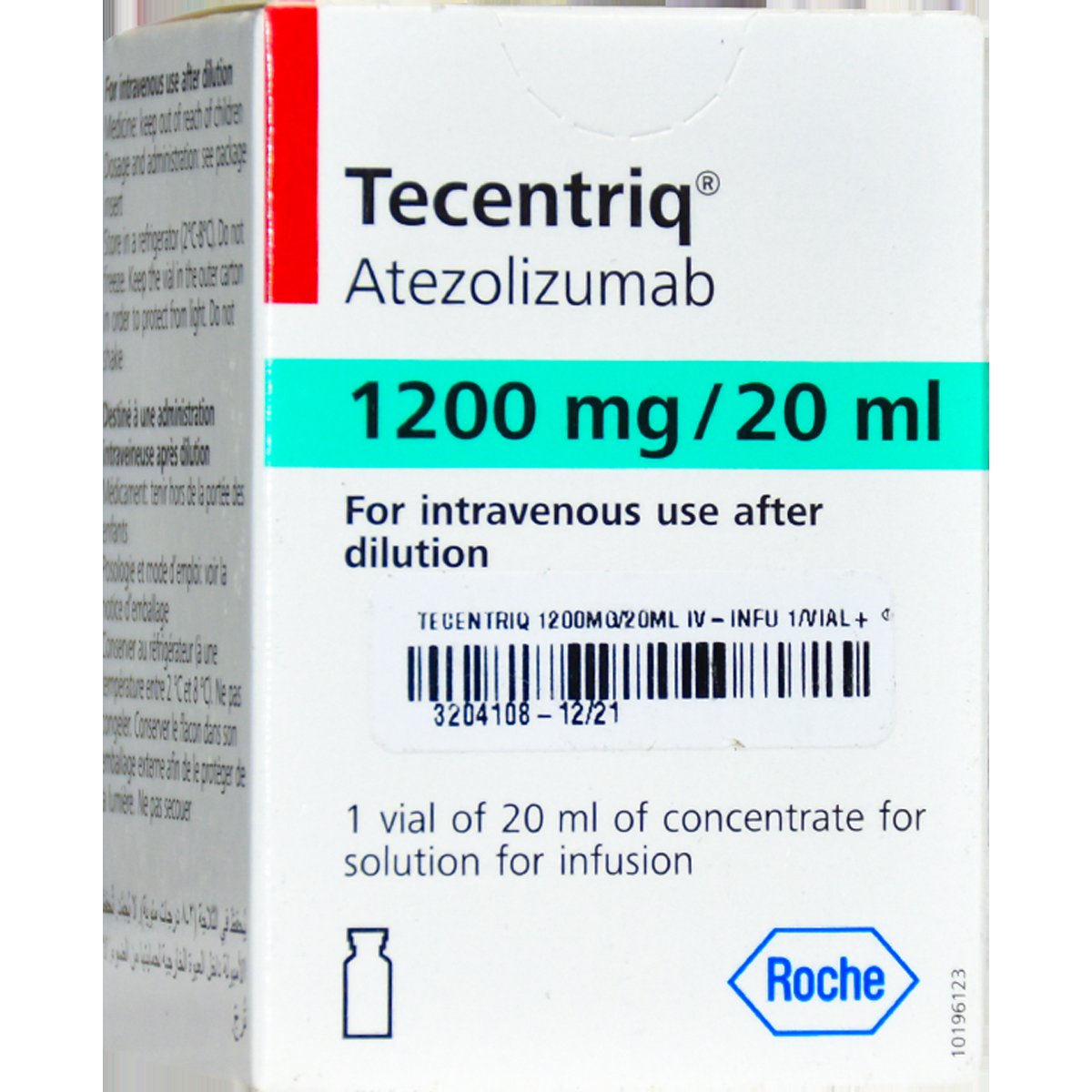 Tecentriq 1200mg/20ml (IV Infusion) 1 Vial (Refrigerated) image number 0