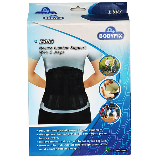Bodyfix Deluxe Lumbar Support With 6 Stays (Large) /E003