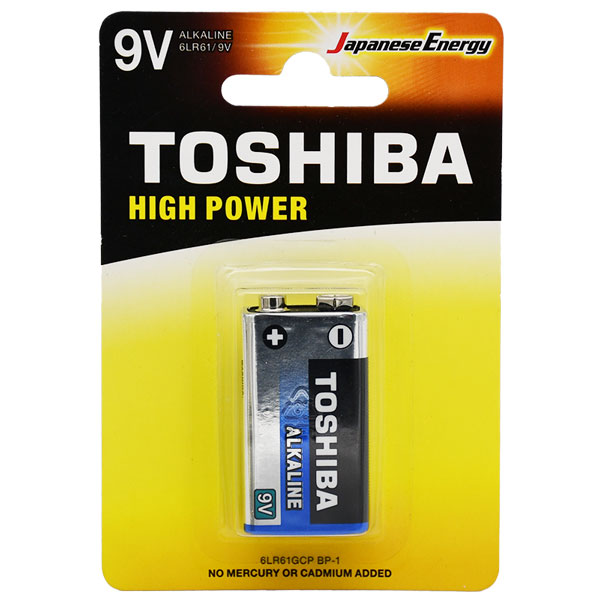 Toshiba Battery High Power 9 Volt 1 Piece