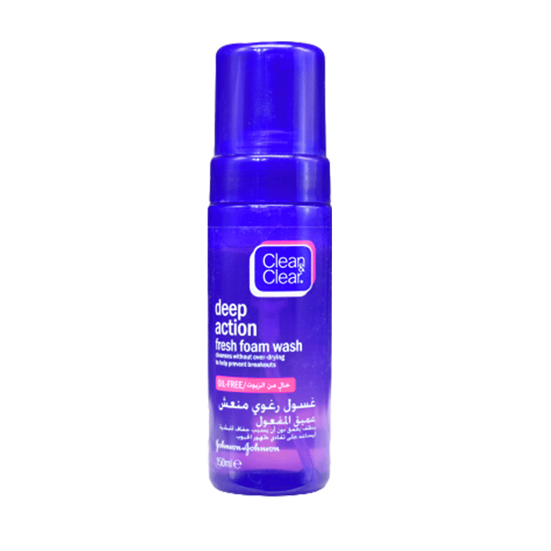Clean & Clear Deep Cleanser Fresh Foam Wash 150ml