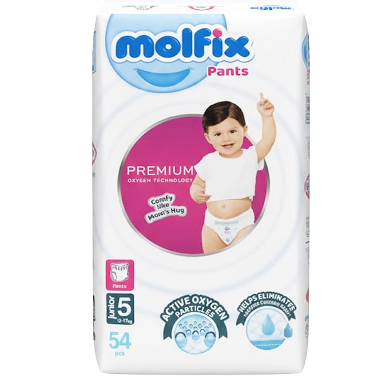 Molfix Premium Pants (5) Junior 12&ndash;17kg 54 Pieces