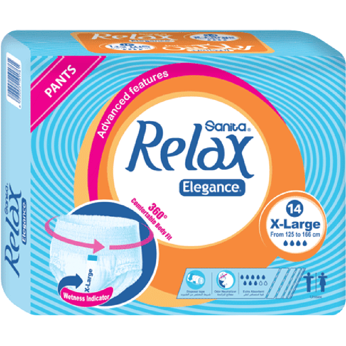 Sanita Relax Elegance Pants X-Large 14 Pieces