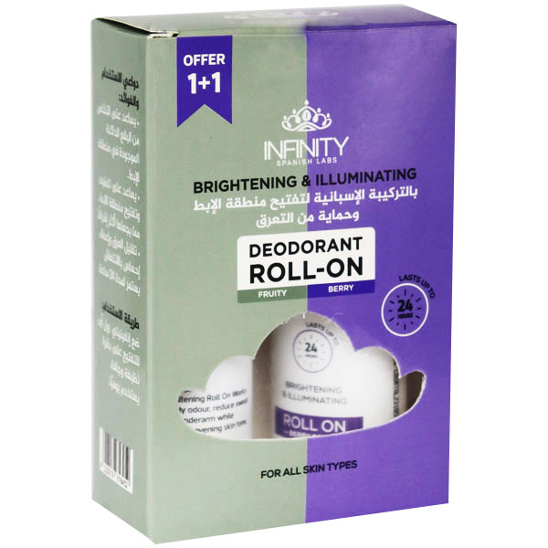 Infinity Deodorant Roll On (Fruity and Berry) 2 x 80 ml (Offer Pack)