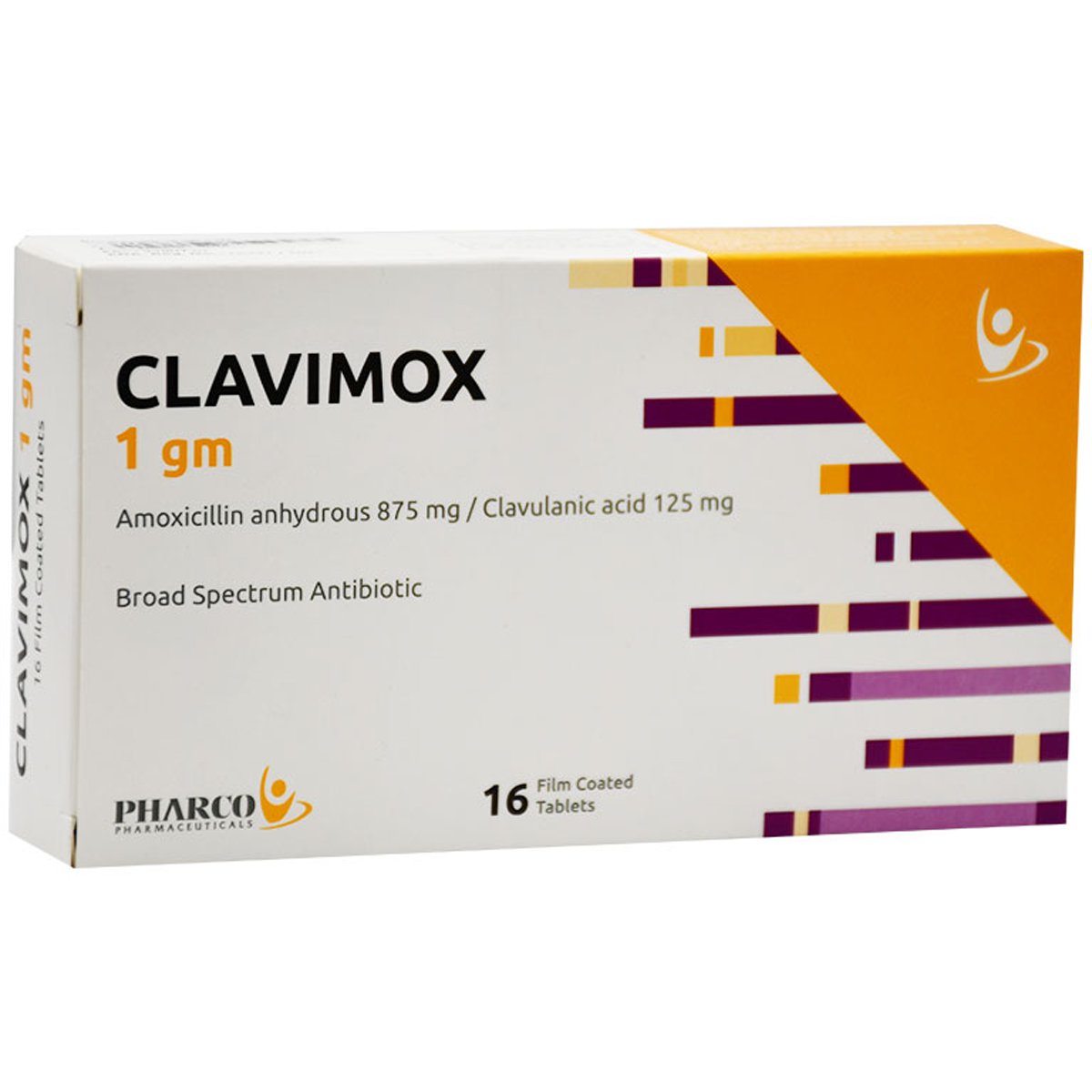 Clavimox 1G 16 Film Coated Tablets