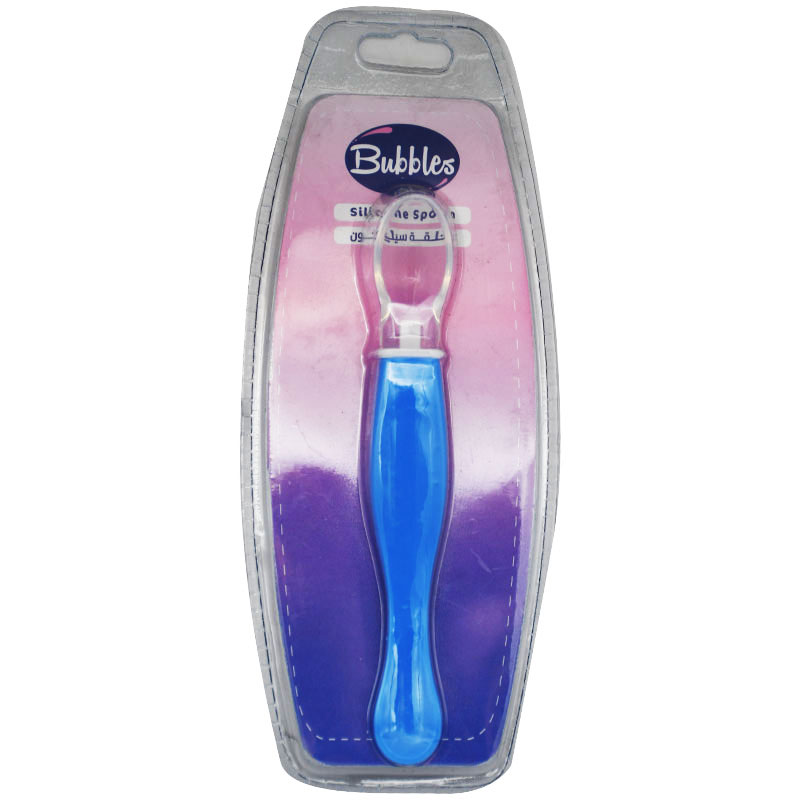 Bubbles Silicone Spoon Blue