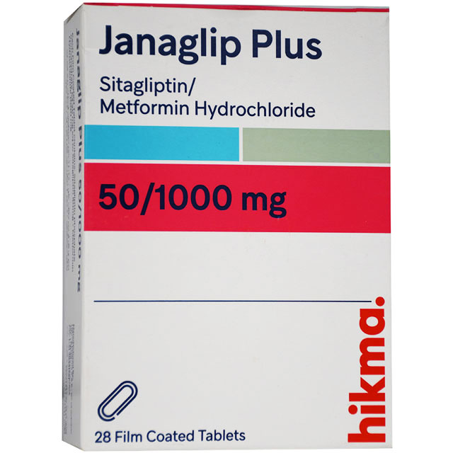 Janaglip Plus 50/1000mg 28 Film Coated Tablets