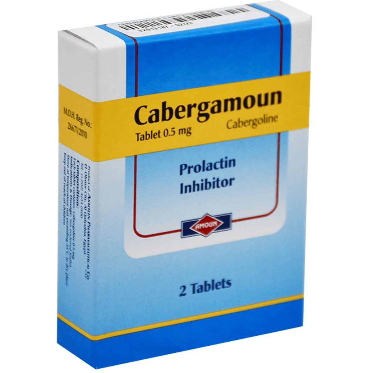 Cabergamoun 0.5mg 2 Tablets