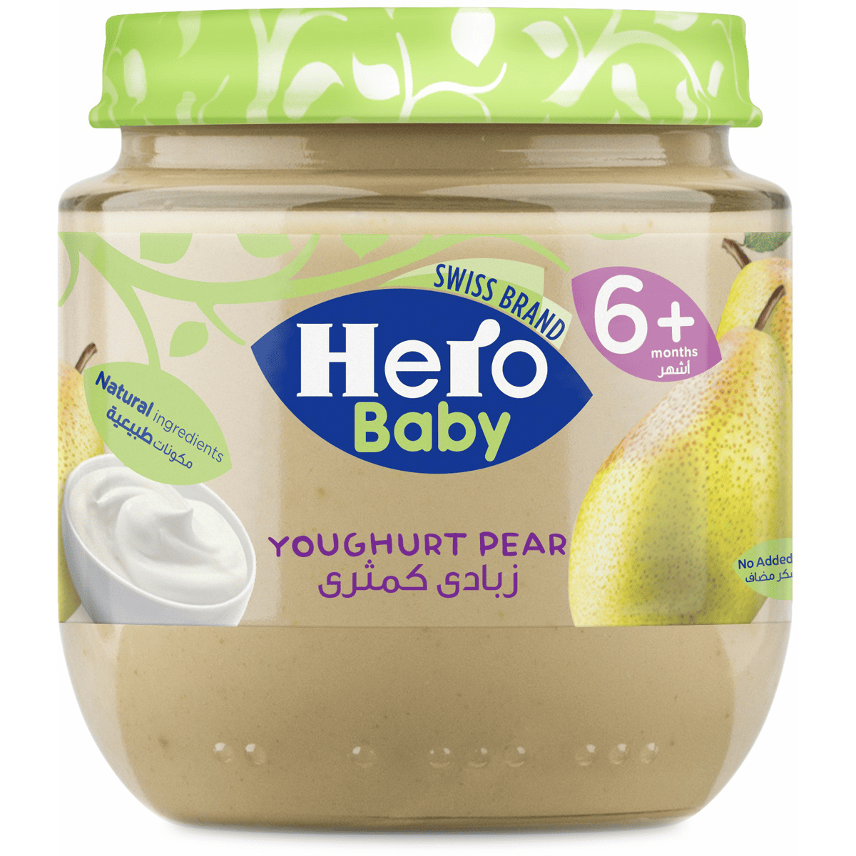 Hero Baby Yoghurt Pear Sugar Free 6M125/120gm