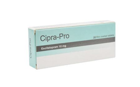 Cipra-Pro 10mg 20 Scored Film Coated Tablets