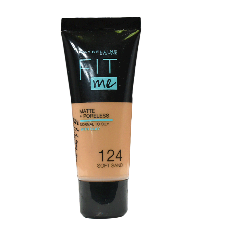 Maybelline Fit Me Matte + Poreless Liquid Foundation /124 Soft Sand