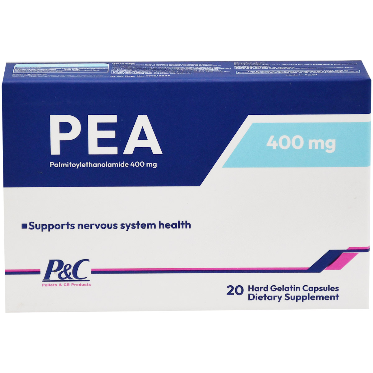 PEA 400 mg 20 Hard Gelatin Capsules