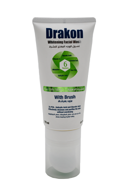 Drakon Whitening Facial Wash With Brush Oily Skin 175ml