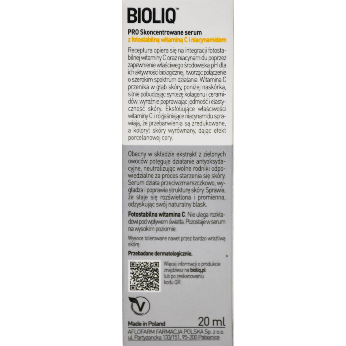 Bioliq Photostable Vitamin (C) and Niacinamide Serum 20ml image number 2