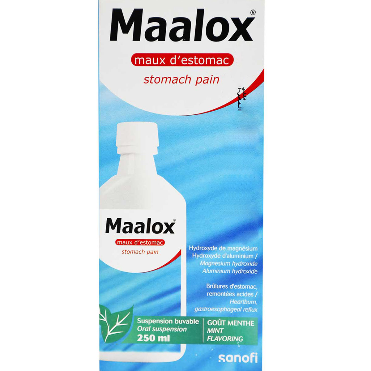 Maalox Mint Flavor Oral Suspension 250ml