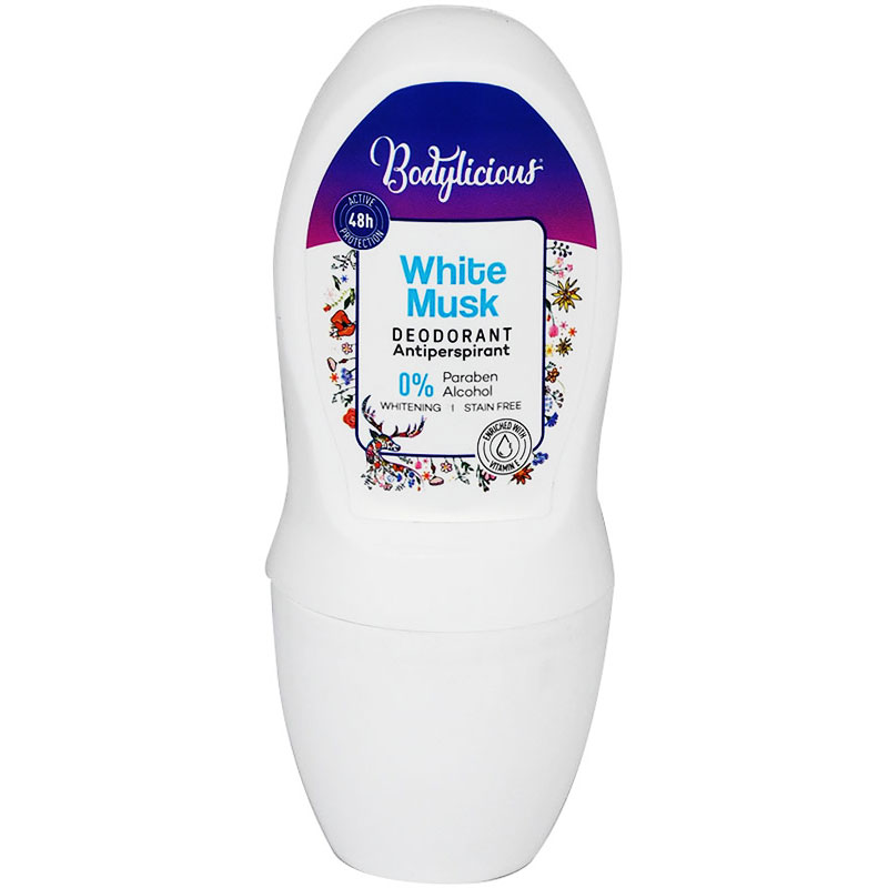 Bodylicious White Musk Deodorant Roll On For Women 50ml