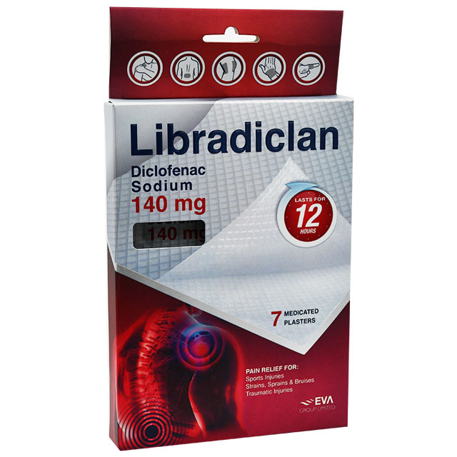 Libradiclan 140mg 7 Medicated Plasters