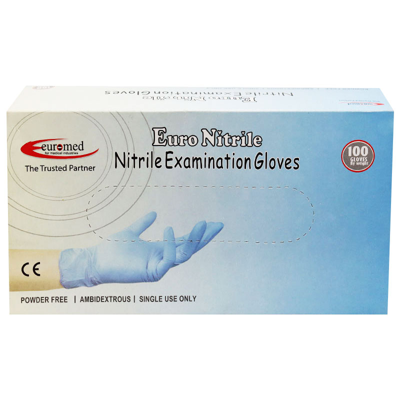 Blue Nitrile Disposable Gloves 100 Pieces (Small)
