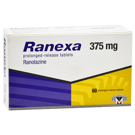 Ranexa 375mg 60 Prolonged Release Tablet