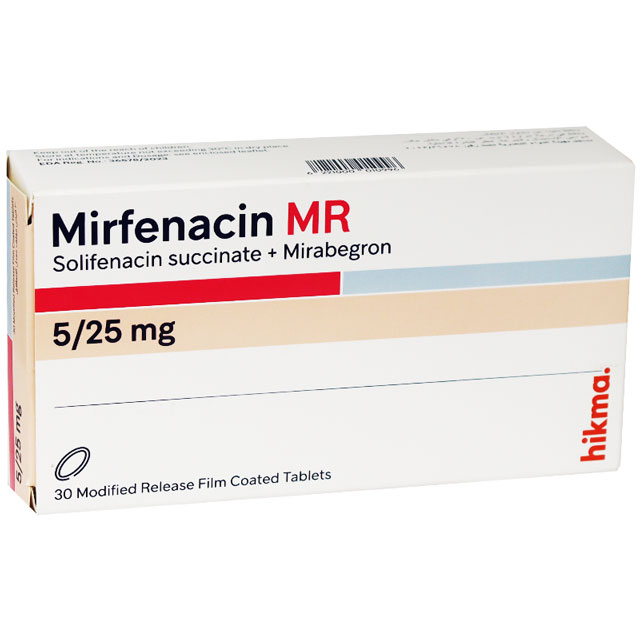Mirfenacin MR 5mg/25mg 30 Film Coated Tablets
