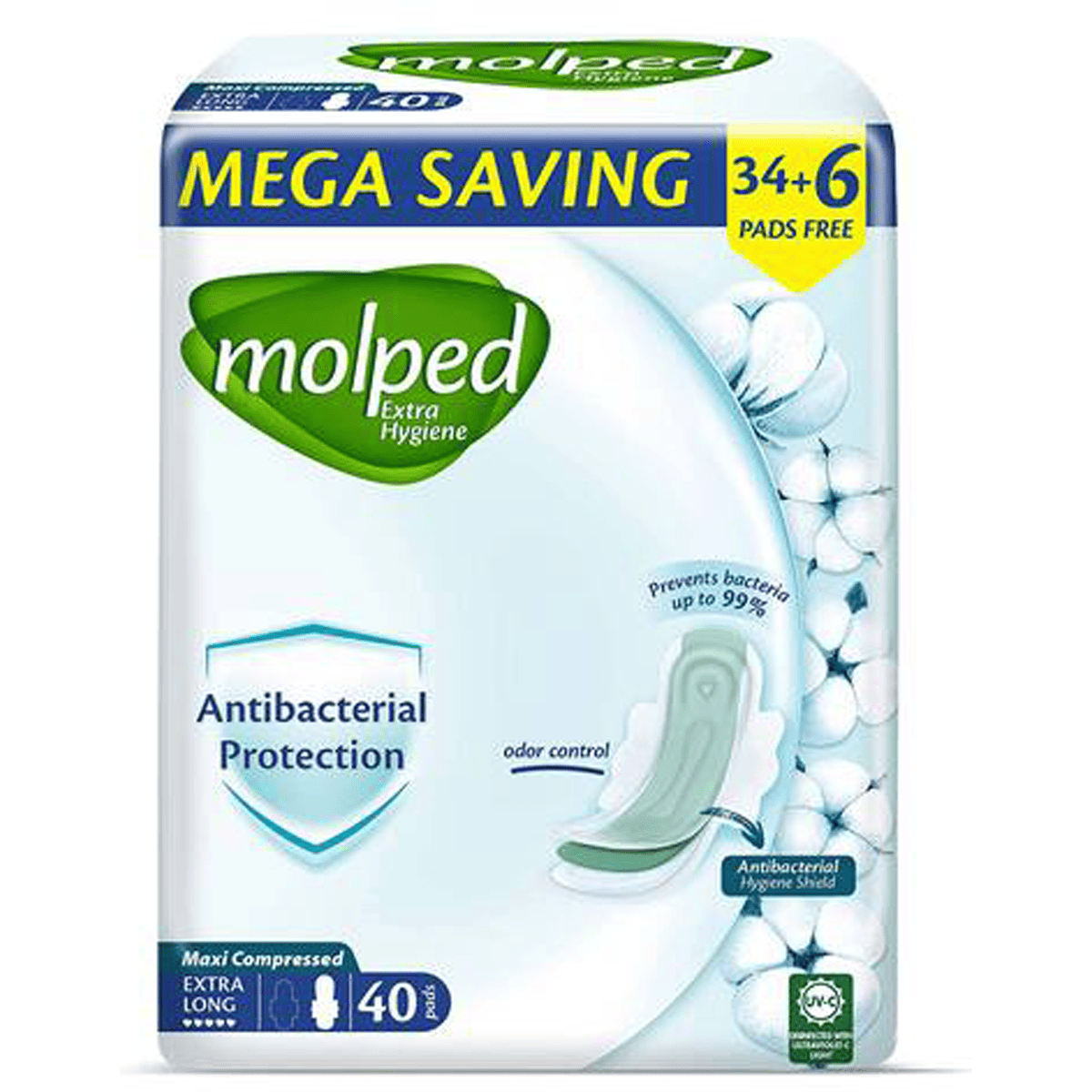 Molped Maxi Extra Hygiene Extra Long 40+6 Pieces (Offer Pack)