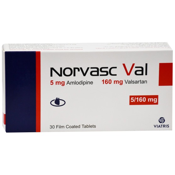 Norvasc Val 5mg/160mg 30 Film Coated Tablets