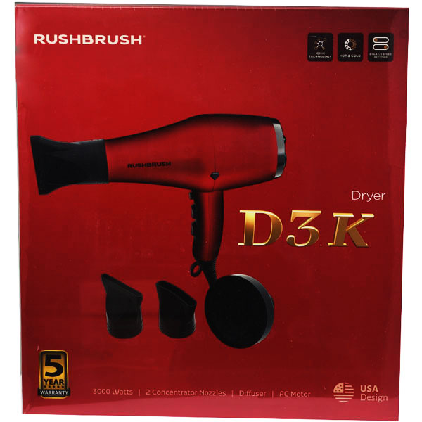 Rush Brush Red D3K Dryer