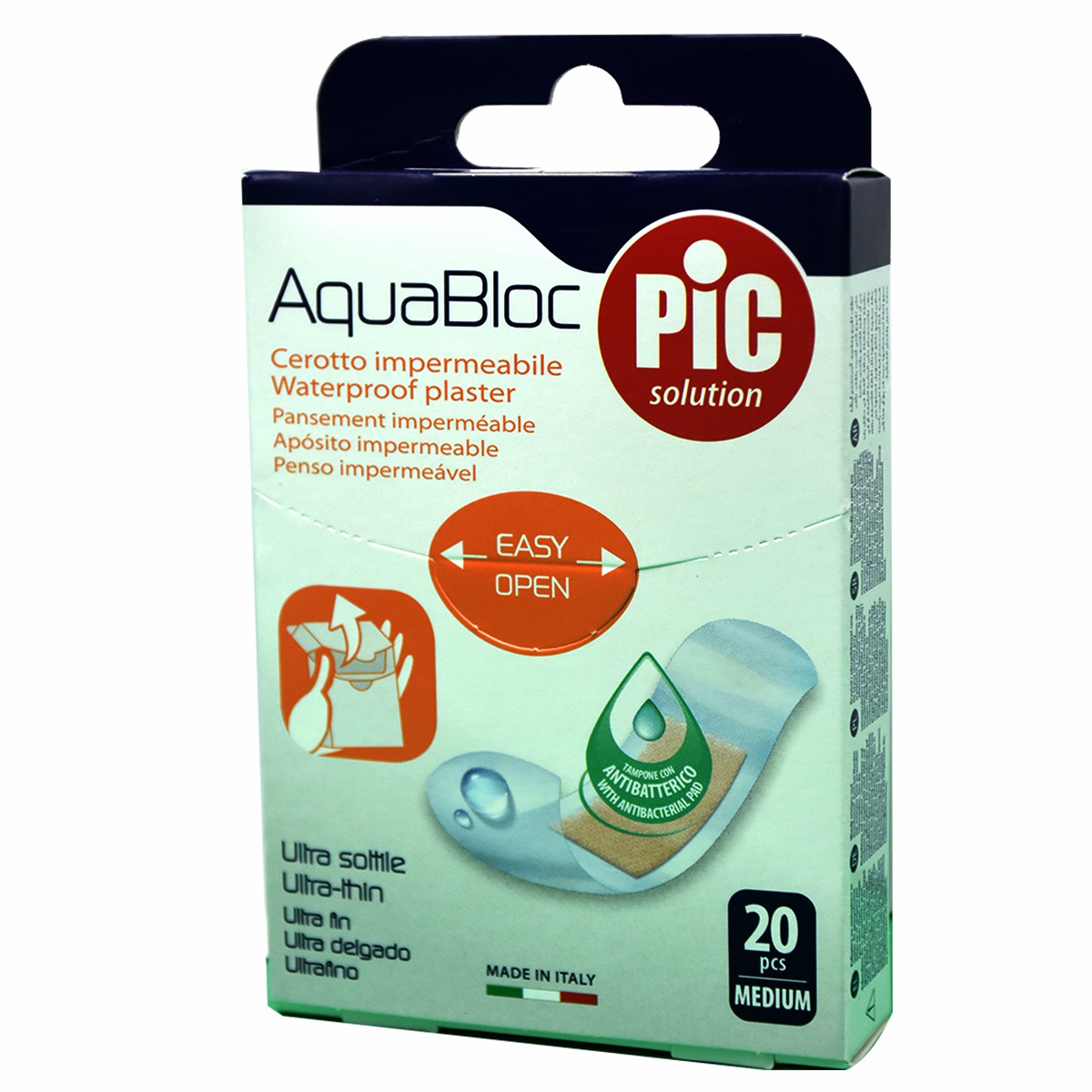 Plaster Pic Aquabloc Med.Anti Bacterial 20pcs